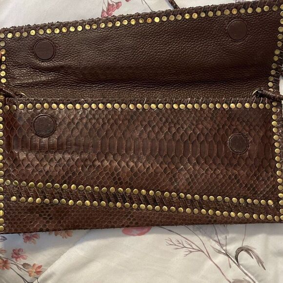 Carlos Falchi -Fatto a Mano Genuine Python Skin Bag/Clutch/Purse - Picture 5 of 11